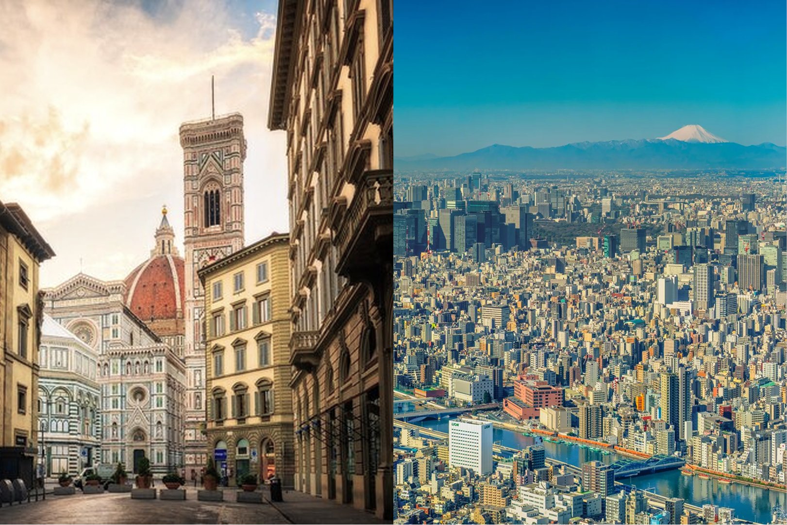 Florence across forty minutes walk